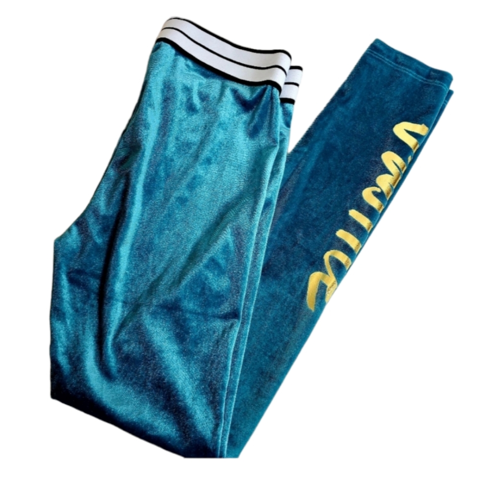 Justice girls teal leggings size 12